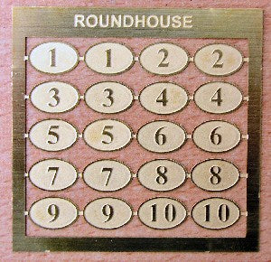 Roundhouse Number Plate set