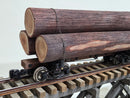 Pre-Owned Scratchbuilt Log cars 24' with Cast log bunks and Custom Foam logs Set of 6