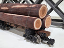 Pre-Owned Scratchbuilt Log cars 24' with Cast log bunks and Custom Foam logs Set of 6