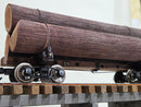 Pre-Owned Scratchbuilt Log cars 24' with Cast log bunks and Custom Foam logs Set of 6