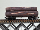 Pre-Owned Scratchbuilt Log cars 24' with Cast log bunks and Custom Foam logs Set of 6