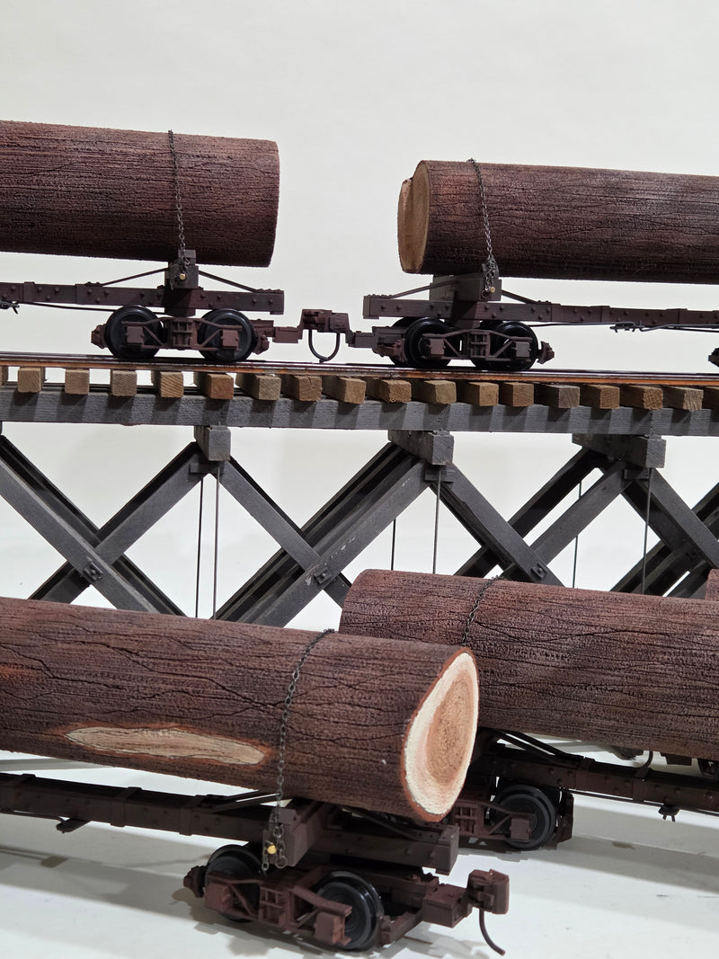 Pre-Owned 24' Custom Log cars with Large foam logs Set of 6