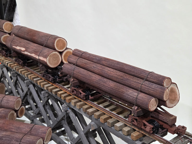 Pre-Owned 24' Custom Log cars with mixed foam logs Set of 8