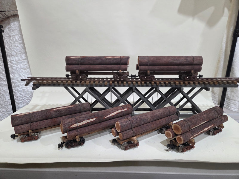 Pre-Owned 24' Custom Log cars with mixed foam logs Set of 6