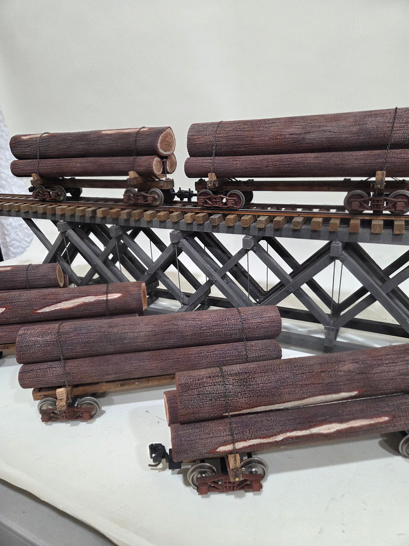 Pre-Owned 24' Custom Log cars with mixed foam logs Set of 6