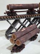 Pre-Owned Custom built 1/20.3 24' Log cars with custom foam logs Set of 4