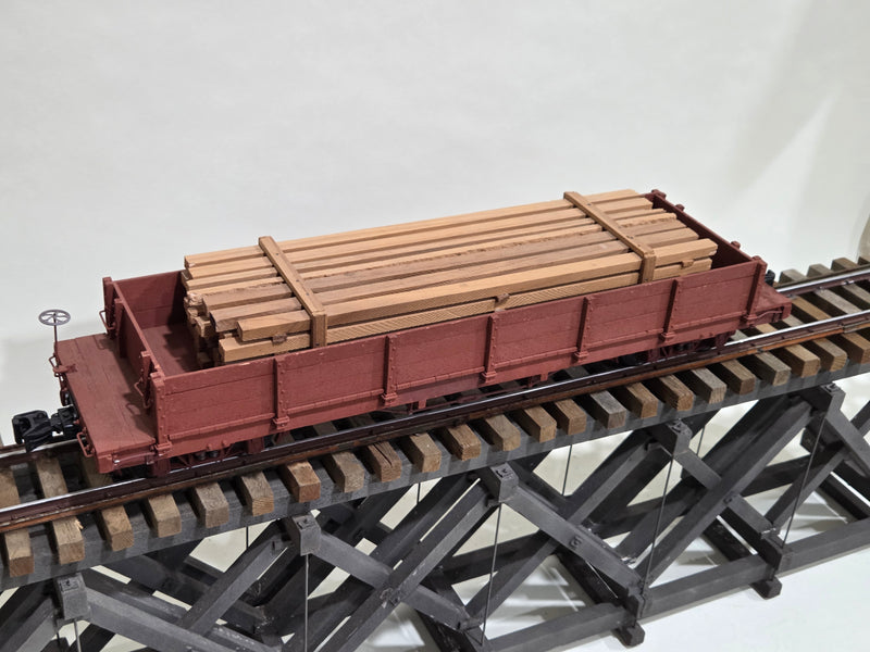 Pre-Owned Scratchbuilt 30' 3 Board Gondola Undecorated