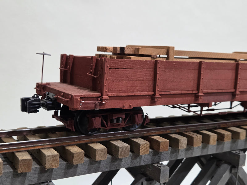 Pre-Owned Scratchbuilt 30' 3 Board Gondola Undecorated