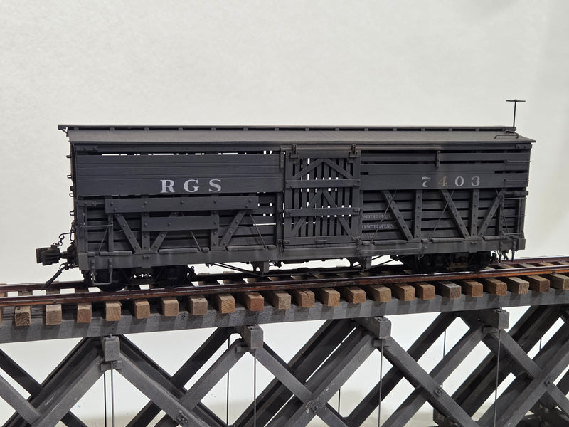 Pre-Owned Accucraft RGS Stock Car Weathered