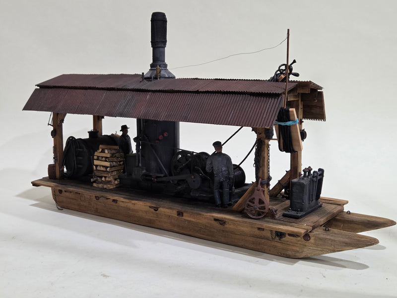 Pre-Owned Scratchbuilt 36' Logging Donkey 1/20.3 with Spar tree