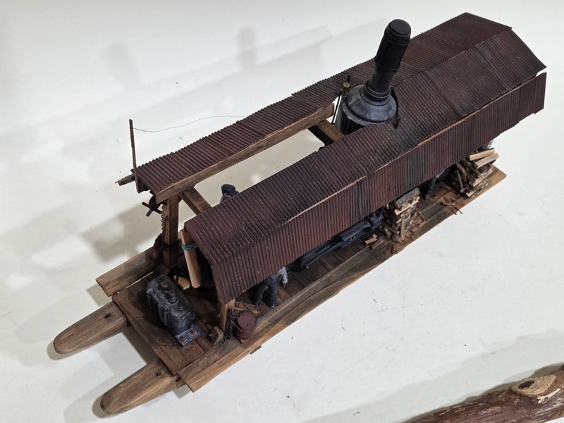 Pre-Owned Scratchbuilt 36' Logging Donkey 1/20.3 with Spar tree