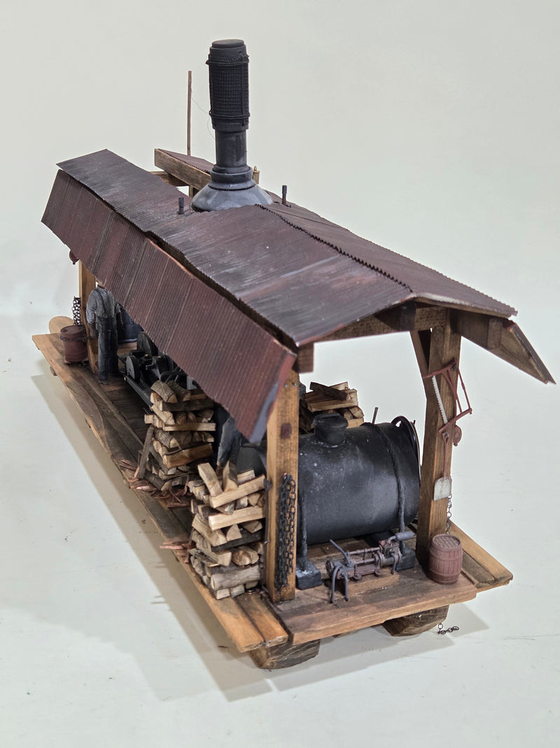 Pre-Owned Scratchbuilt 36' Logging Donkey 1/20.3 with Spar tree