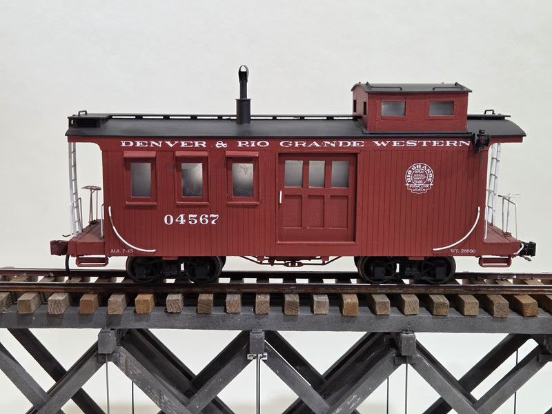 Pre-Owned Scratchbuilt Drover caboose, lettered for D&RGW