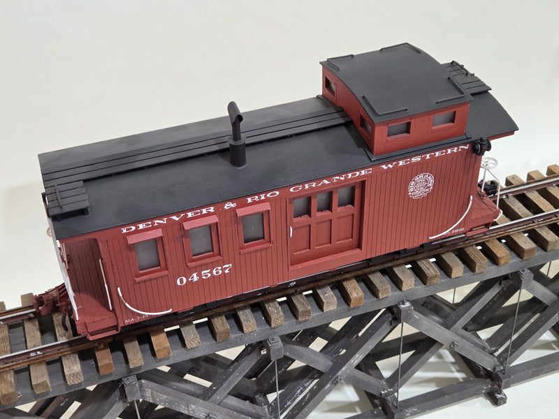 Pre-Owned Scratchbuilt Drover caboose, lettered for D&RGW