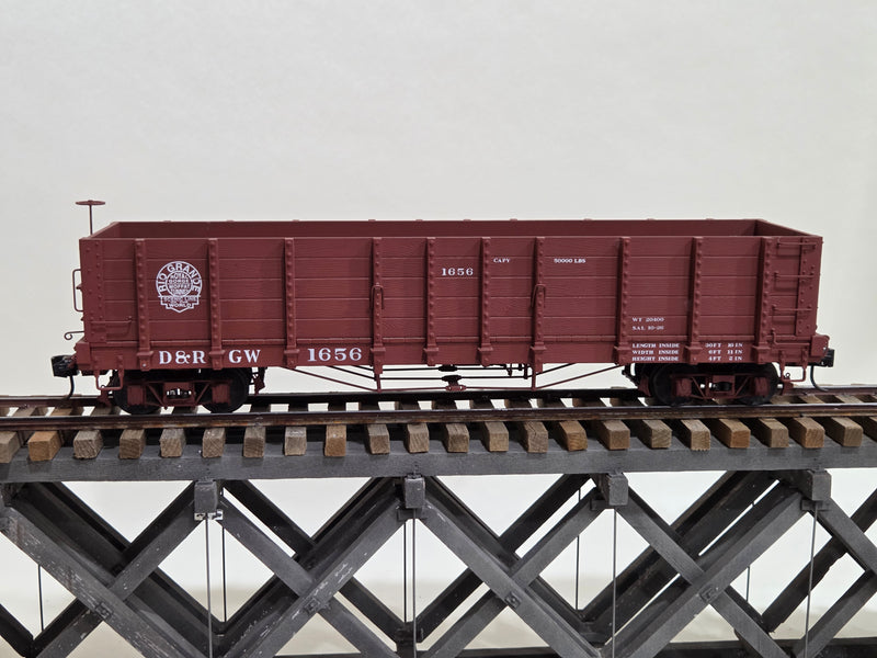 Pre-Owned Accucraft High Side Gondola - D&RGW and C&S