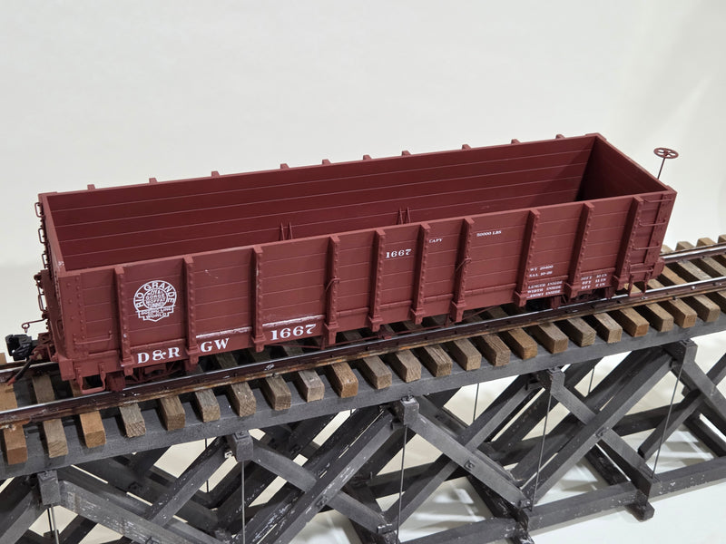 Pre-Owned Accucraft High Side Gondola - D&RGW and C&S