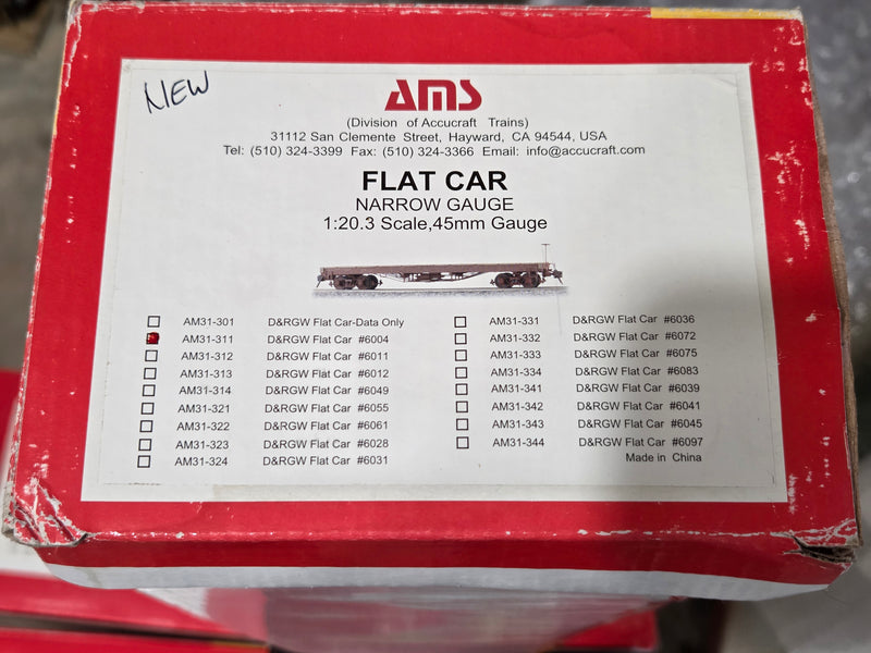 Pre-Owned Accucraft Flat Car D&RGW