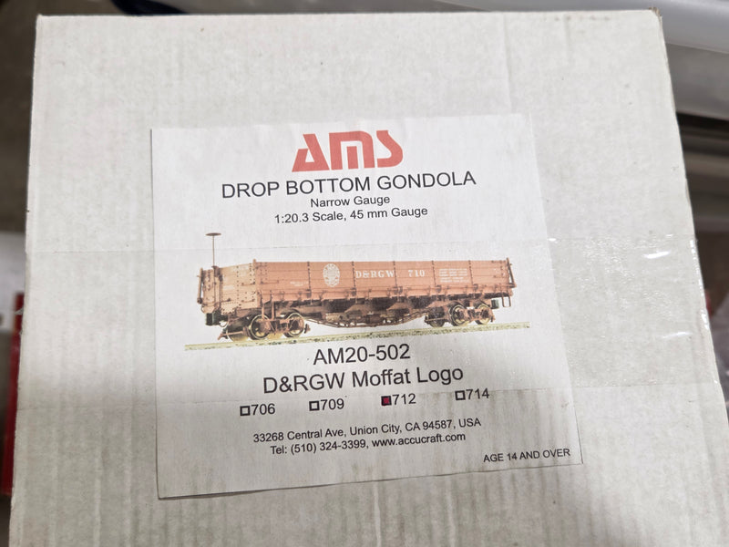 Pre-Owned Accucraft Drop Bottom Gondola D&RGW