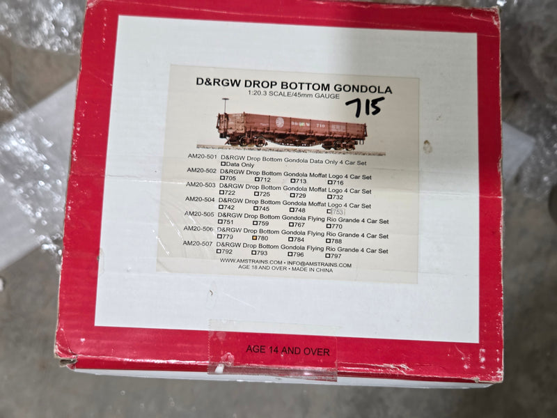 Pre-Owned Accucraft Drop Bottom Gondola D&RGW