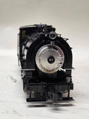 Pre-owned model steam locomotive, front view of smokebox door with number 97.