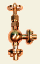 Steam Valve 90 with flange mount for 4mm pipe